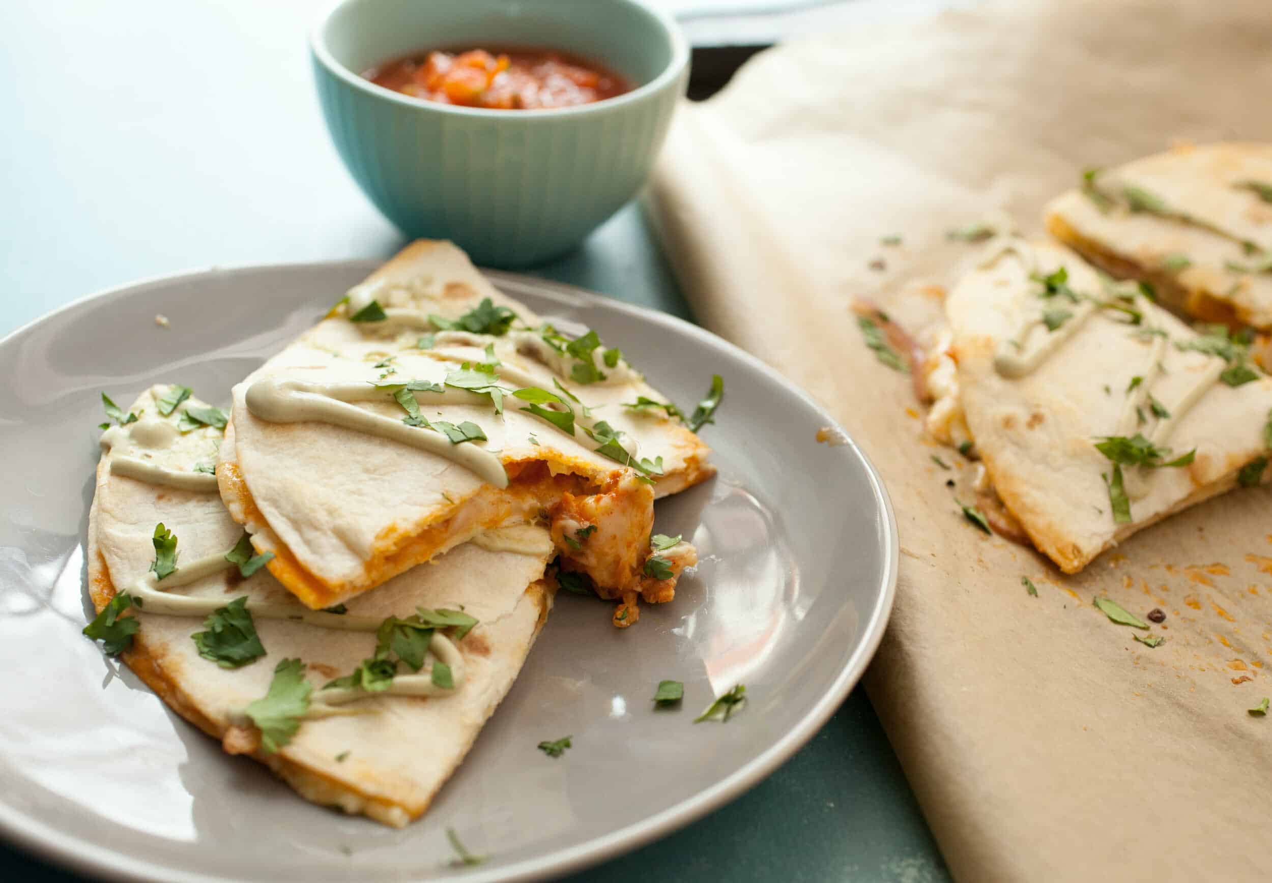 Spicy Shrimp Quesadillas: Jalapeños, Black Beans & Corn Recipe